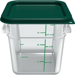 1197008 Squares Food Storage Container Lid 2 - 4 qt - Forest Green