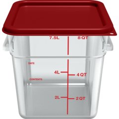 1197105 Squares Food Storage Container Lid 6 - 8 qt - Red