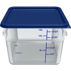 1197260 Squares Food Storage Container Lid 12 - 22 qt - Royal Blue