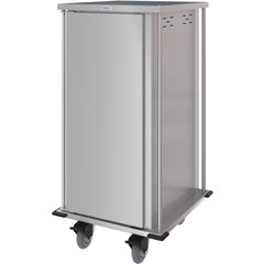 DXPTQC2T1D20 Dinex® Totally Quiet Compact Meal Delivery Cart - Single Door - 2 Trays Per Slide 20 Trays (1ea) - Stainless Steel