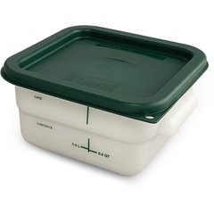 11960PE02 Squares Polyethylene Food Storage Container 2 qt - White