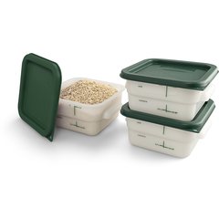 11960PE02 - Squares Polyethylene Food Storage Container 2 qt
