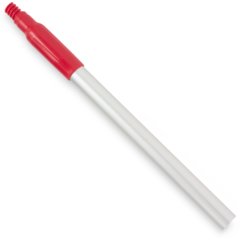 40216EC05 Natural Aluminum Handle with Color-Coded Tip and Hang Up Cap 48" - Red