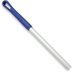 40216EC14 Natural Aluminum Handle with Color-Coded Tip and Hang Up Cap 48" - Blue