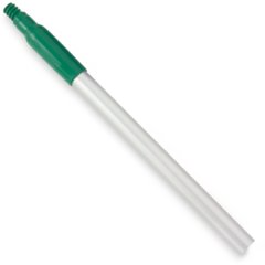 40216EC09 Natural Aluminum Handle with Color-Coded Tip and Hang Up Cap 48" - Green