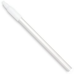40216EC02 Natural Aluminum Handle with Color-Coded Tip and Hang Up Cap 48" - White