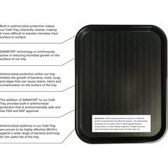CT1418030 Cafe® Fast Food Cafeteria Tray 14" x 18" - Antimicrobial Black