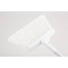 41082EC02 Color Coded Duo-Sweep Flagged Angle Broom 56" - White