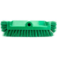 40422EC09 Color Coded Mult-Level Floor Scrub Brush with End Bristles 12" - Green