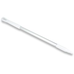 40246EC02 Natural Aluminum Handle with Color-Coded Tip and Hang Up Cap 30" - White