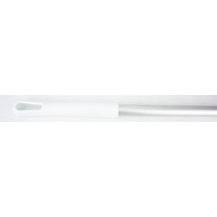 40226EC02 Natural Aluminum Handle with Color-Coded Tip and Hang Up Cap 60" - White