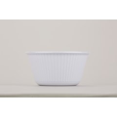 S29102 Melamine Fluted Bowl Ramekin 4 oz - White