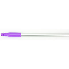 40216EC68 Natural Aluminum Handle with Color-Coded Tip and Hang Up Cap 48" - Purple