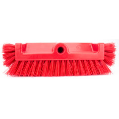 40422EC05 Color Coded Mult-Level Floor Scrub Brush with End Bristles 12" - Red