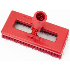 Carlisle 40422EC05 Sparta 12 Hi-Lo Red Floor Scrub Brush With End Bristles