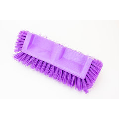 40422EC68 Color Coded Mult-Level Floor Scrub Brush with End Bristles 12" - Purple