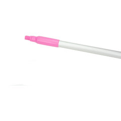 40246EC26 Natural Aluminum Handle with Color-Coded Tip and Hang Up Cap 30" - Pink