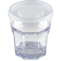 DX5812ST8714 Disposable Lid with Straw Slot Fits 12oz Tumblers (1000/cs) - Translucent