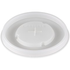 DX5812ST8714 Disposable Lid with Straw Slot Fits 12oz Tumblers (1000/cs) - Translucent