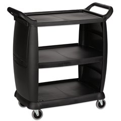 CC203603 Bussing Cart 18" x 36.25" x 38" - Black