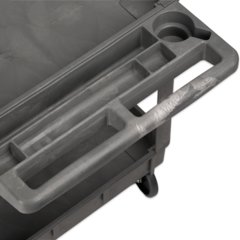 UC452523 Bin Top 2 Shelf Utility Cart 45" x 25" - Gray