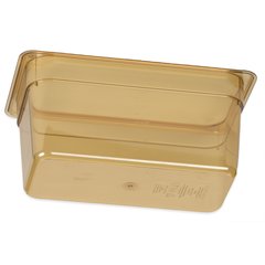 3086213 StorPlus™ High Heat Food Pan 1/3 Size, 6" Deep - Amber
