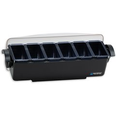 BD4006S Dome® Garnish Center - 6 Pint - 6 Tray  - Black