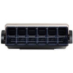 BD4006S Dome® Garnish Center - 6 Pint - 6 Tray  - Black