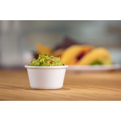 S85202 Melamine Smooth Ramekin 2 oz - White