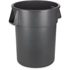 34105523 Bronco™ Round Waste Bin Trash Container 55 Gallon - Gray
