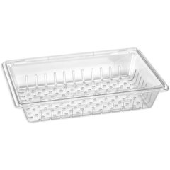 1062807 StorPlus™ Polycarbonate Food Storage Container Colander 26" x 18" x 5" - Clear