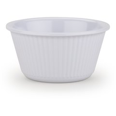 S29102 Melamine Fluted Bowl Ramekin 4 oz - White