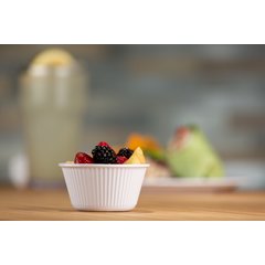 S29102 Melamine Fluted Bowl Ramekin 4 oz - White
