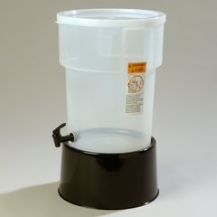 222903 Round Beverage Dispenser with Base 5 Gallon - Black