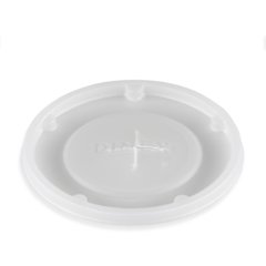 DX1196ST8714 Dinex® Disposable Lid with Straw Slot (Fits Cambro, G.E.T Enterprises) 2.695" (1000/cs) - Translucent