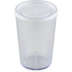 DX1191ST8714 Disposable Lid W/ SS fits  6 oz Louis & 8 oz Textured Tumblers  (1000/cs) - Translucent