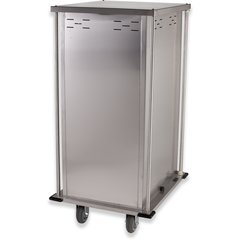 DXPTQC2T1D20 Dinex® Totally Quiet Compact Meal Delivery Cart - Single Door - 2 Trays Per Slide 20 Trays (1ea) - Stainless Steel