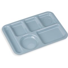 61459 Left-Hand 6-Compartment ABS Tray 10" x 14" - Slate Blue