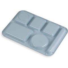 61459 Left-Hand 6-Compartment ABS Tray 10" x 14" - Slate Blue