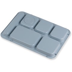 614R59 Right-Hand 6-Compartment ABS Tray 10" x 14" - Slate Blue