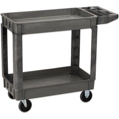 UC401823 Bin Top 2 Shelf Utility Cart 40" x 17.25" - Gray