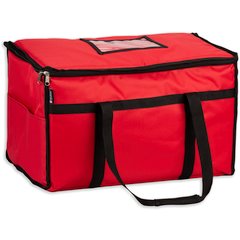 FC2212-RD San Jamar Nylon Insulated Food Delivery Bag 22" x 12" x 12"  - Red