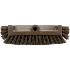 40422EC01 Color Coded Mult-Level Floor Scrub Brush with End Bristles 12" - Brown