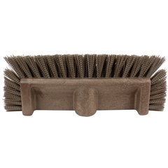 40422EC01 Color Coded Mult-Level Floor Scrub Brush with End Bristles 12" - Brown
