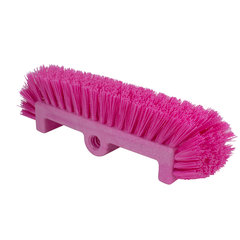40422EC26 Color Coded Mult-Level Floor Scrub Brush with End Bristles 12" - Pink