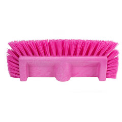 40422EC26 Color Coded Mult-Level Floor Scrub Brush with End Bristles 12" - Pink
