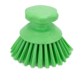 42395EC75 Round Scrub Brush 5in - Lime