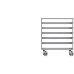 DXPDHOR12UP Universal Tray Cart 12 Trays - Aluminum