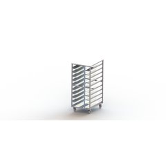 DXPDHOR20UP Universal Tray Cart 20 Trays - Aluminum