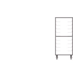 DXPDHOR20UP Universal Tray Cart 20 Trays - Aluminum